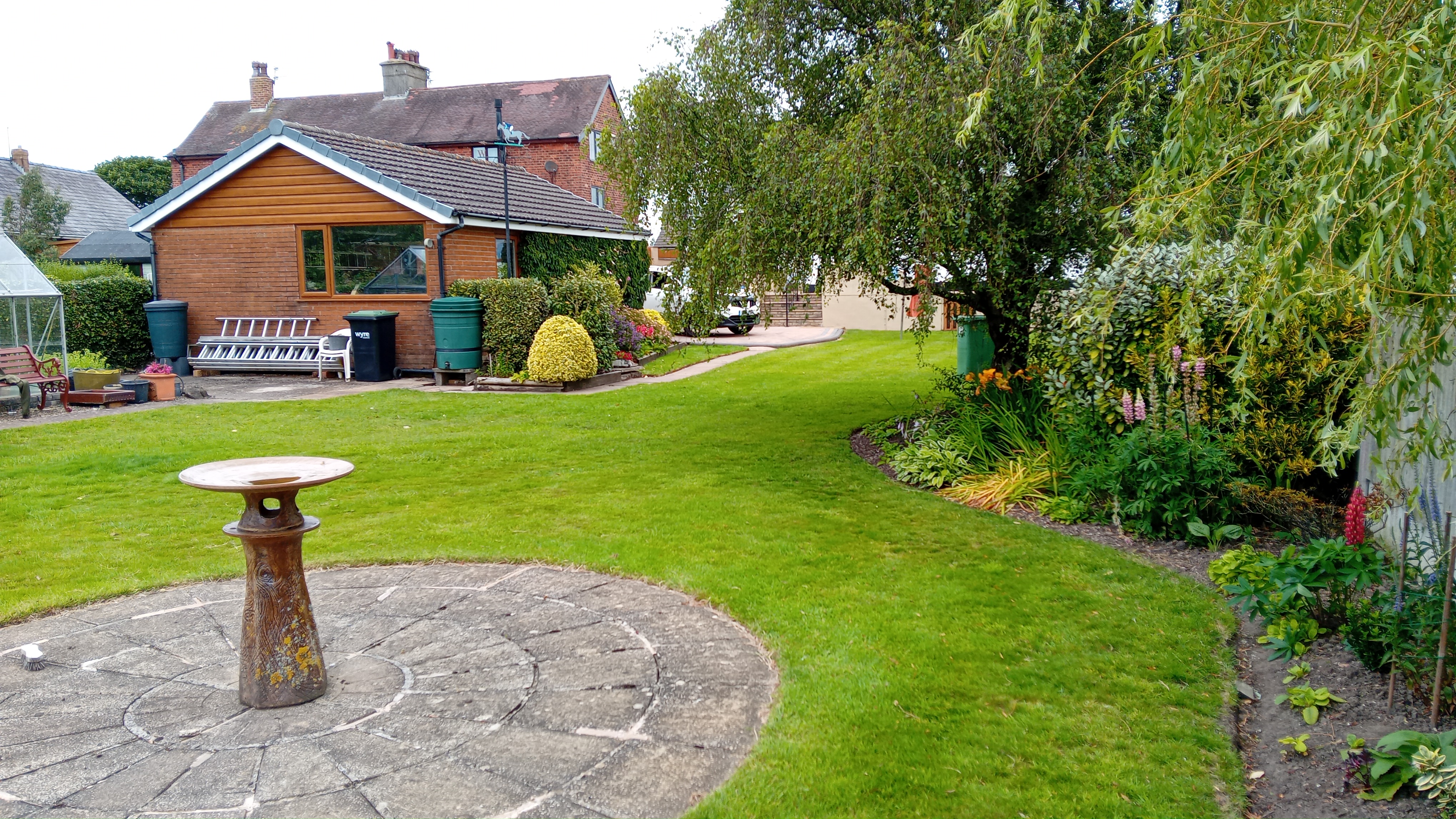 Freshly cut lawns